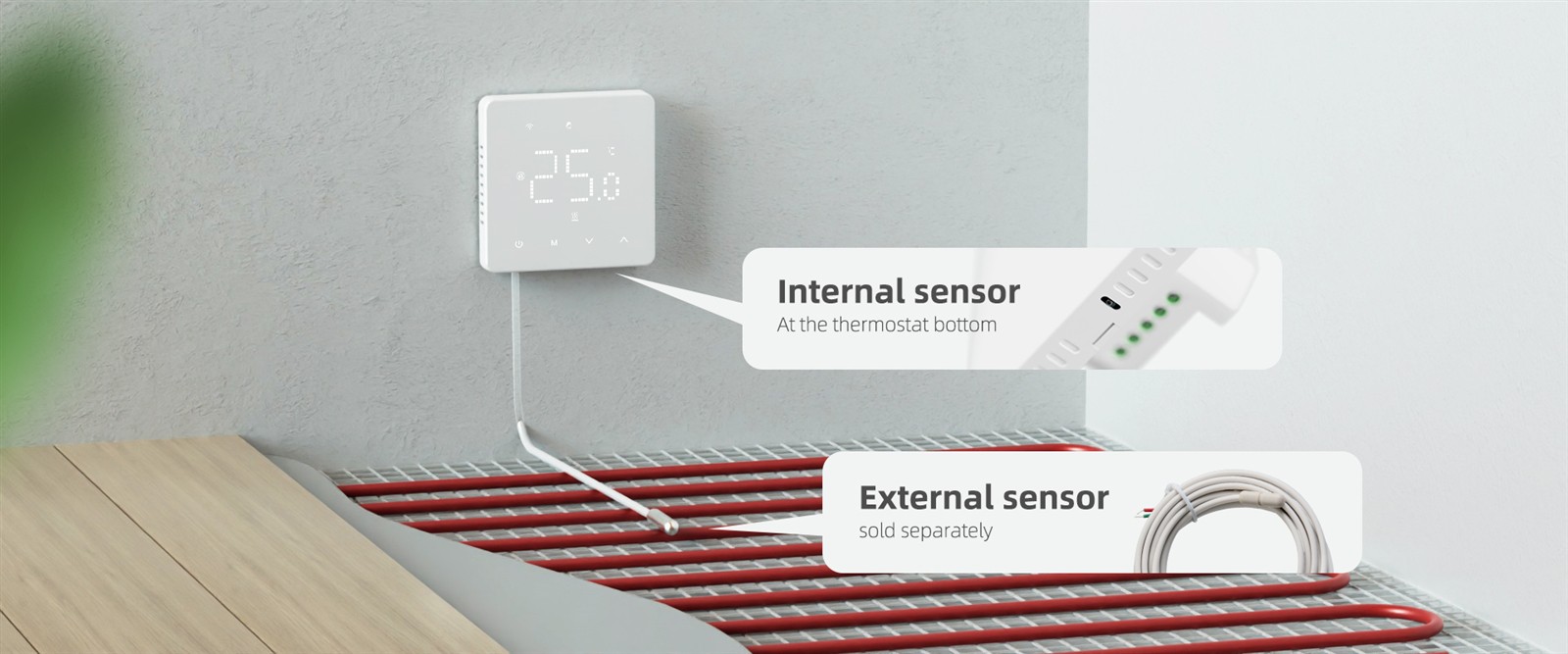 solution for underfloor heating-two sensors solution for underfloor heating-two sensors