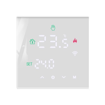 White Touch Screen Boiler Thermostat TGW60-WIFI-WPB