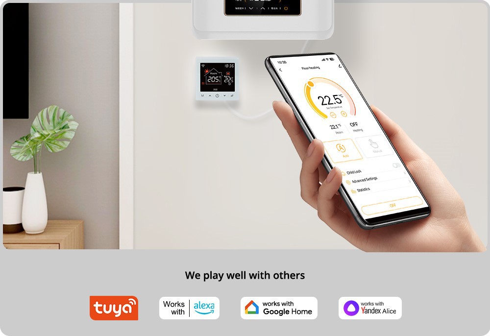 WIFI gas boiler heating thermostat WIFI gas boiler heating thermostat