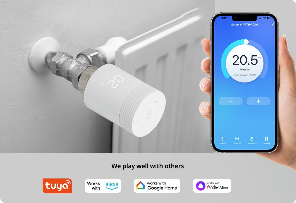 Tuya WiFi Smart Valve TRV-804WF Tuya WiFi Smart Valve TRV-804WF