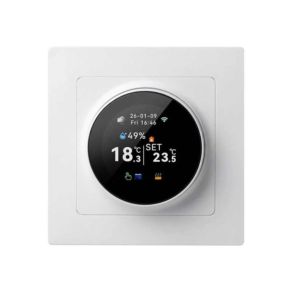Smart Wifi Round Colorful Screen Gas Boiler Thermostat TCC31